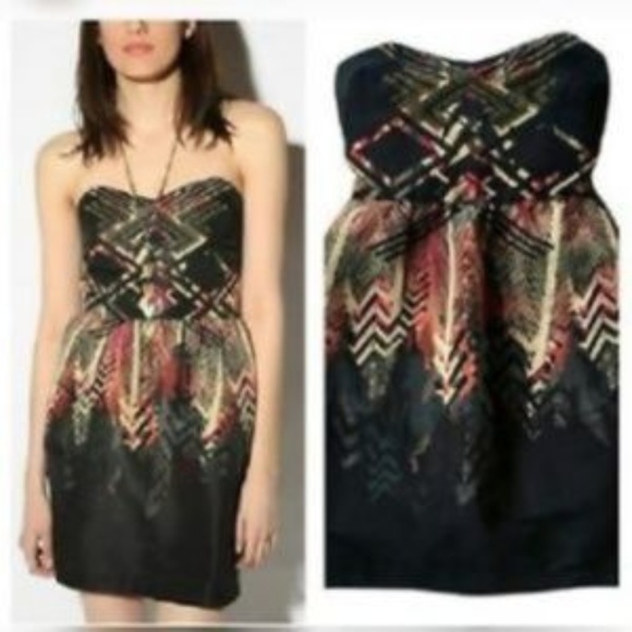 Urban Outfitters Dresses & Skirts - Urban Outfitters Black Pink Strapless Dress Medium